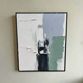 Muted Depths – Hand-Painted Oil on Canvas (20x24in) Gallery Wrapped with Frame