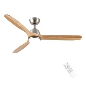 52 in. Integrated LED Farmhouse Indoor/Outdoor Nickel Smart Ceiling Fan with Remote Control