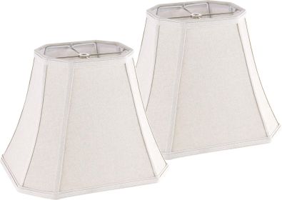 Vintage Lamp Shades Cut Corner, Spider Medium Beige Fabric Shade for Table Lamps and Floor Lamp Replace