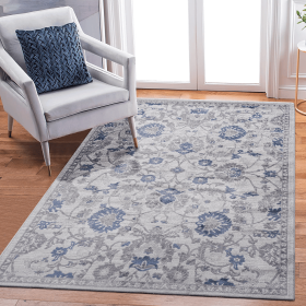 MARFI Collection 5X7 Blue / Silver / Oriental Area Rug