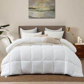 Dorrin Nessin Down Alternative Comforter Duvet Inserts Queen Size 90x90 All Season, Ultra Soft Double Brushed Microfiber Shell