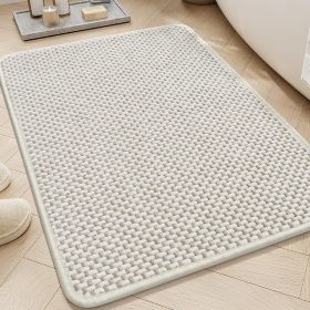 Chenille Bath Mat Super Absorbent Bathroom Mat Quick Dry Bath Mats for Bathroom Rubber Backed Bathroom Rugs Non Slip Washable Fit Under Door