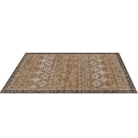 VEVOR Area Rug, 9 x 12 ft Large Washable Rug, Non-Slip and Tear-Resistant Soft Carpet, Pet & Child Friendly Vintage Area Rugs, Indoor Mat for Bed