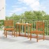 Garden Chair 2 pcs Brown 19.69 x 19.69 x 35.83 in