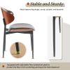 Mid-Century Modern Dining Chairs Set of 2 – Italian-Inspired Bentwood Design with Matte Metal Legs & Luxe PU Leather Seating