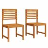 Garden Chair 2 pcs Brown 19.69 x 19.69 x 35.83 in