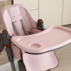 Adjustable Baby High Chair 0-6 Years – Portable Infant Feeding Seat with Safety Belt, Silent Lockable Wheels & Easy-Clean Design for Home, Dining
