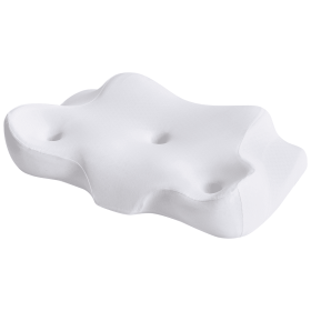 Neck Pillow, Relieving Pain In The Neck And Shoulders, Ergonomic Memory Foam Bed Pillow (Option: White 442)