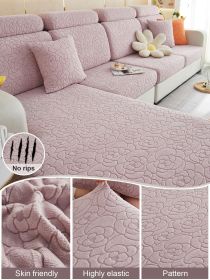 1pc Sofa Universal Cover, Universal Elastic Cover, All Inclusive Sofa Cushion, Lazy Cushion, All Season Cushion, Sofa Cover, Hood Towel (Color: pink, size: 3-seater seat)