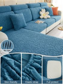 1pc Sofa Universal Cover, Universal Elastic Cover, All Inclusive Sofa Cushion, Lazy Cushion, All Season Cushion, Sofa Cover, Hood Towel (Color: Lake Blue, size: Sofa back cover)