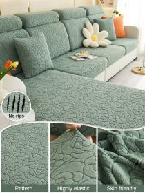 1pc Sofa Universal Cover, Universal Elastic Cover, All Inclusive Sofa Cushion, Lazy Cushion, All Season Cushion, Sofa Cover, Hood Towel (Color: Green, size: 3-seater seat)