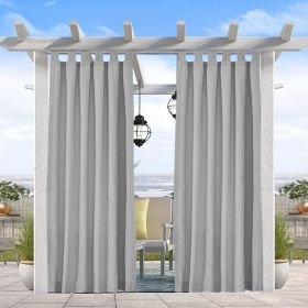 Luxury Outdoor Woolen Curtains with Straps, High-End Blackout Curtains for Living and Bedrooms, Thick and Warm, Home Decor (size: 50inch*96inch gray)