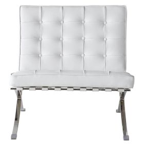 Living room furniture Lounge chair Foldable chair (Color: White)