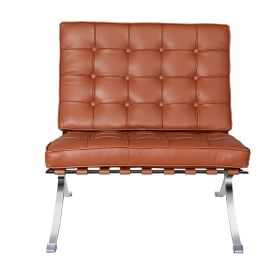 Living room furniture Lounge chair Foldable chair (Color: Light brown)