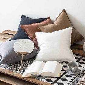 Linen Throw pillow; 18x18 inch Linen Accent Pillow (Material: Cotton)
