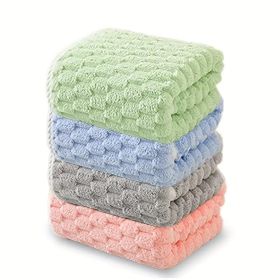 Waffle Ultra-soft Bath Towel 4/1pc, Super Absorbent And Quick-drying Adult Ultra-fine Fiber Towel, Quick-drying Textured Towel (Quantity: 4-piece set mixed colors)