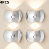 LED Modern Indoor Wall Light with Motion Sensor 3 Color Modes 2700K/4500K/6500K USB Rechargeable Magnetic Portable Wall Sconce for Living Room Bedroom