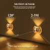 LED Modern Indoor Wall Light with Motion Sensor 3 Color Modes 2700K/4500K/6500K USB Rechargeable Magnetic Portable Wall Sconce for Living Room Bedroom