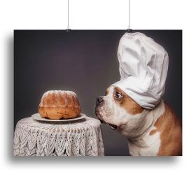 The Confectioner and his masterpiece Canvas Print or Poster (Type: Standard Framed Canvas Print, size: 16" x 12" / 42cm x 30cm approx)